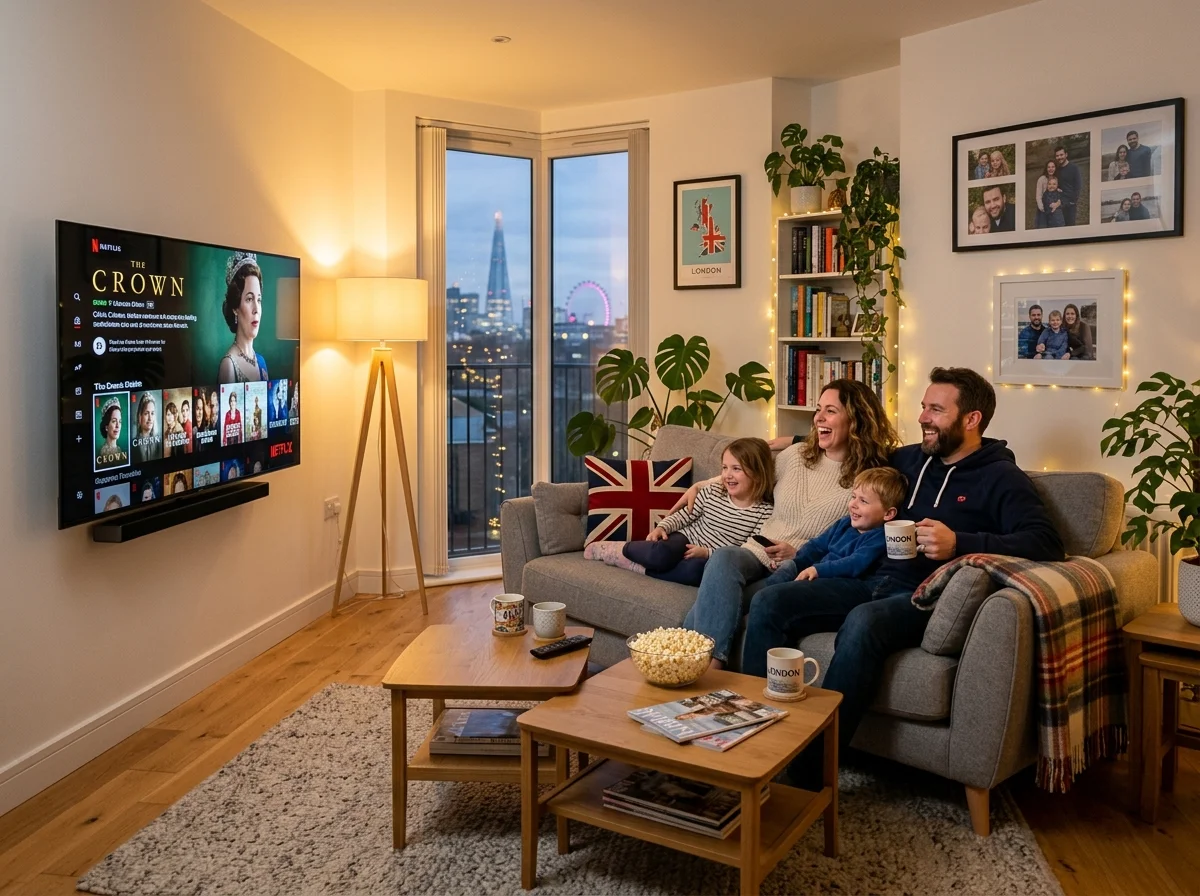 Customers enjoying Sky Glass IPTV UK streaming at home