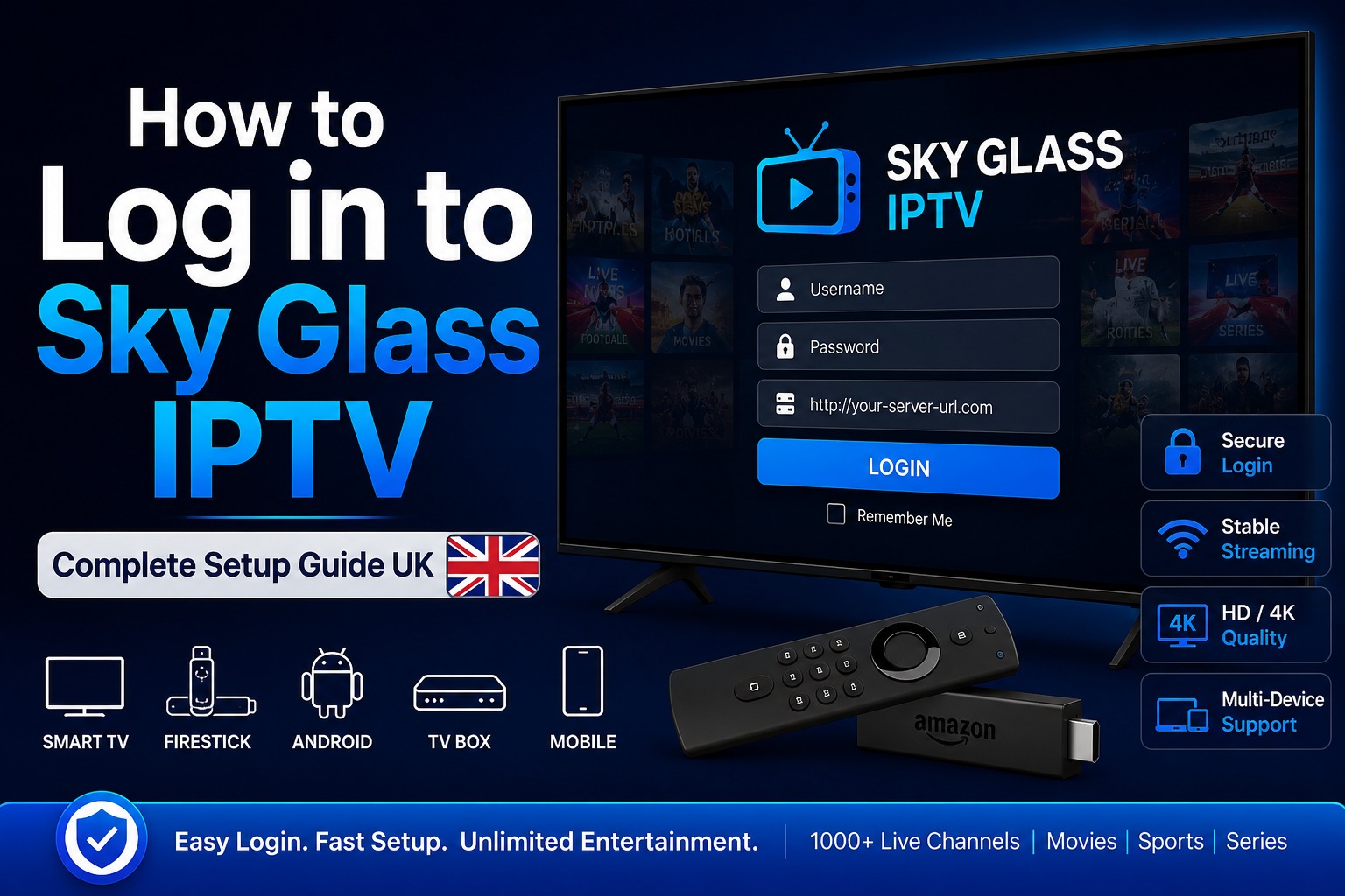 How to Log in to Sky Glass IPTV | Complete Setup Guide UK