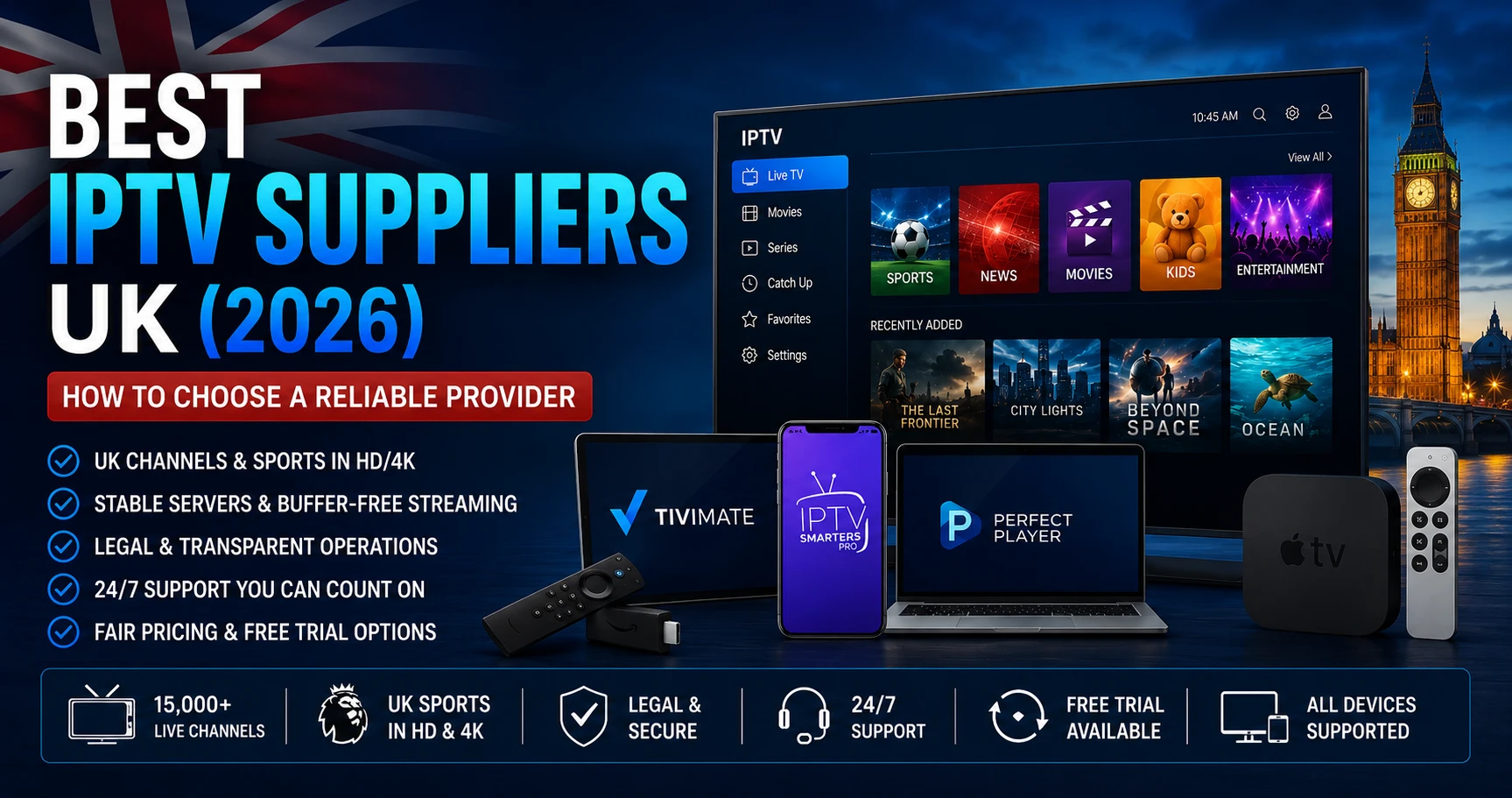 Best IPTV Suppliers UK (2026)
